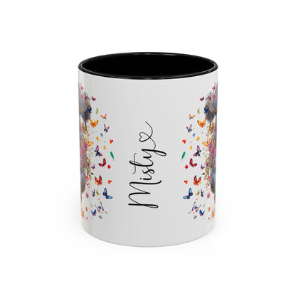 Poodle #6 Personalized Accent Mugs, 11oz