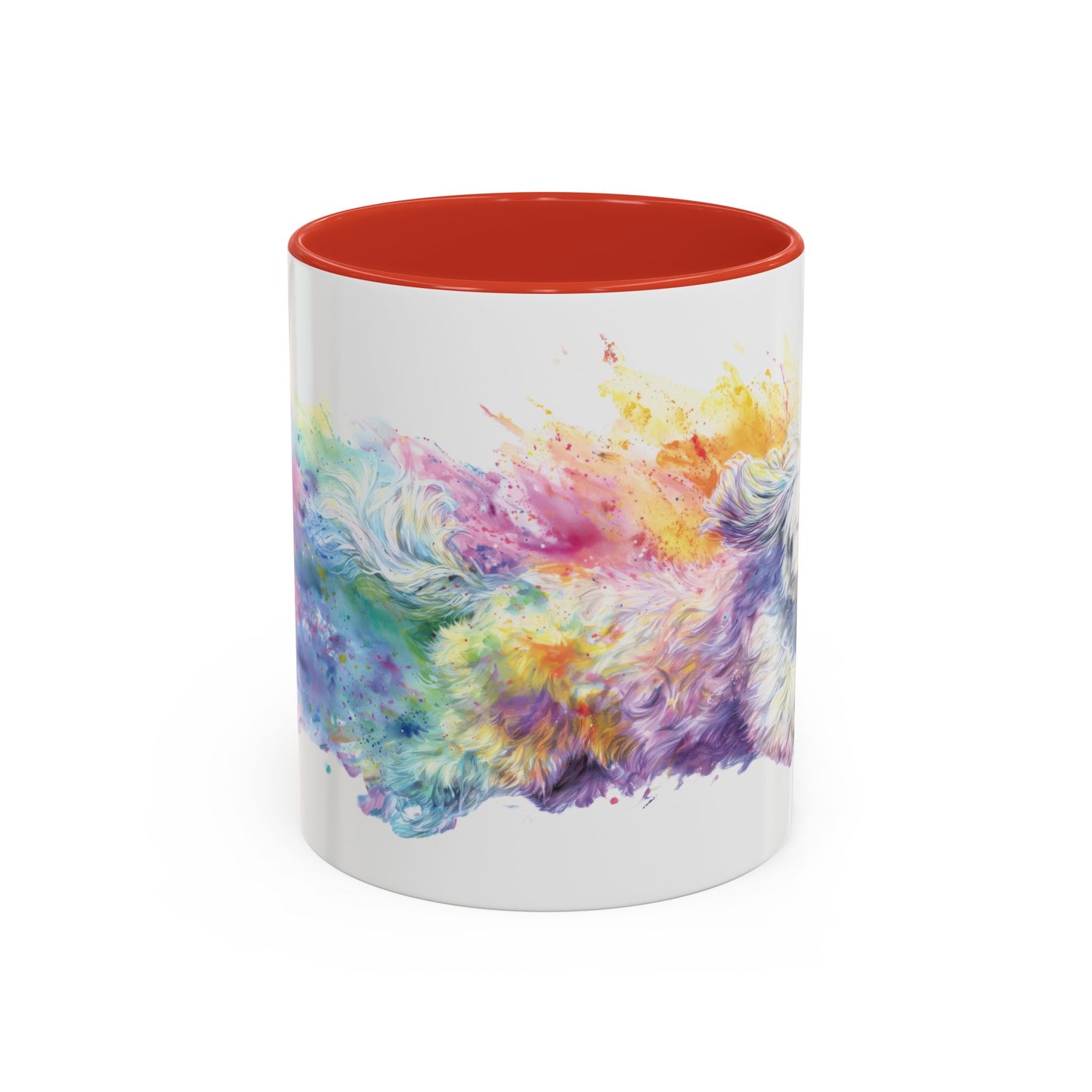 Shih Tzu Colourful Personalised Accent Mugs, 11oz