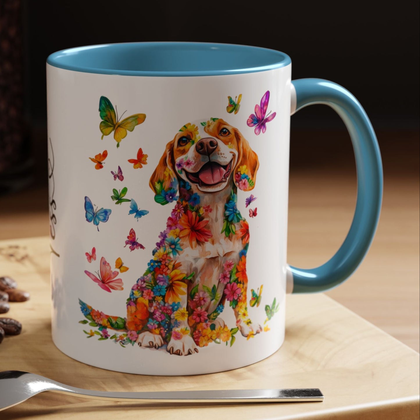 Beagle Personalized Colorful Accent Mugs, 11oz