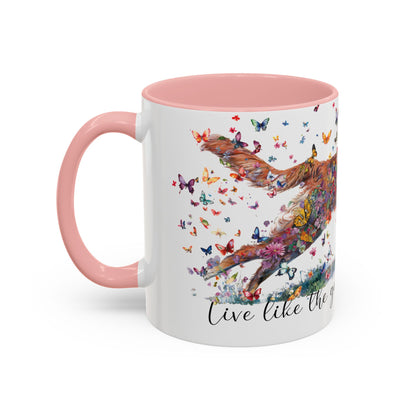 Nova Scotia Duck Tolling Retriever  “Live like the gate was left open" Accent Mugs, 11oz