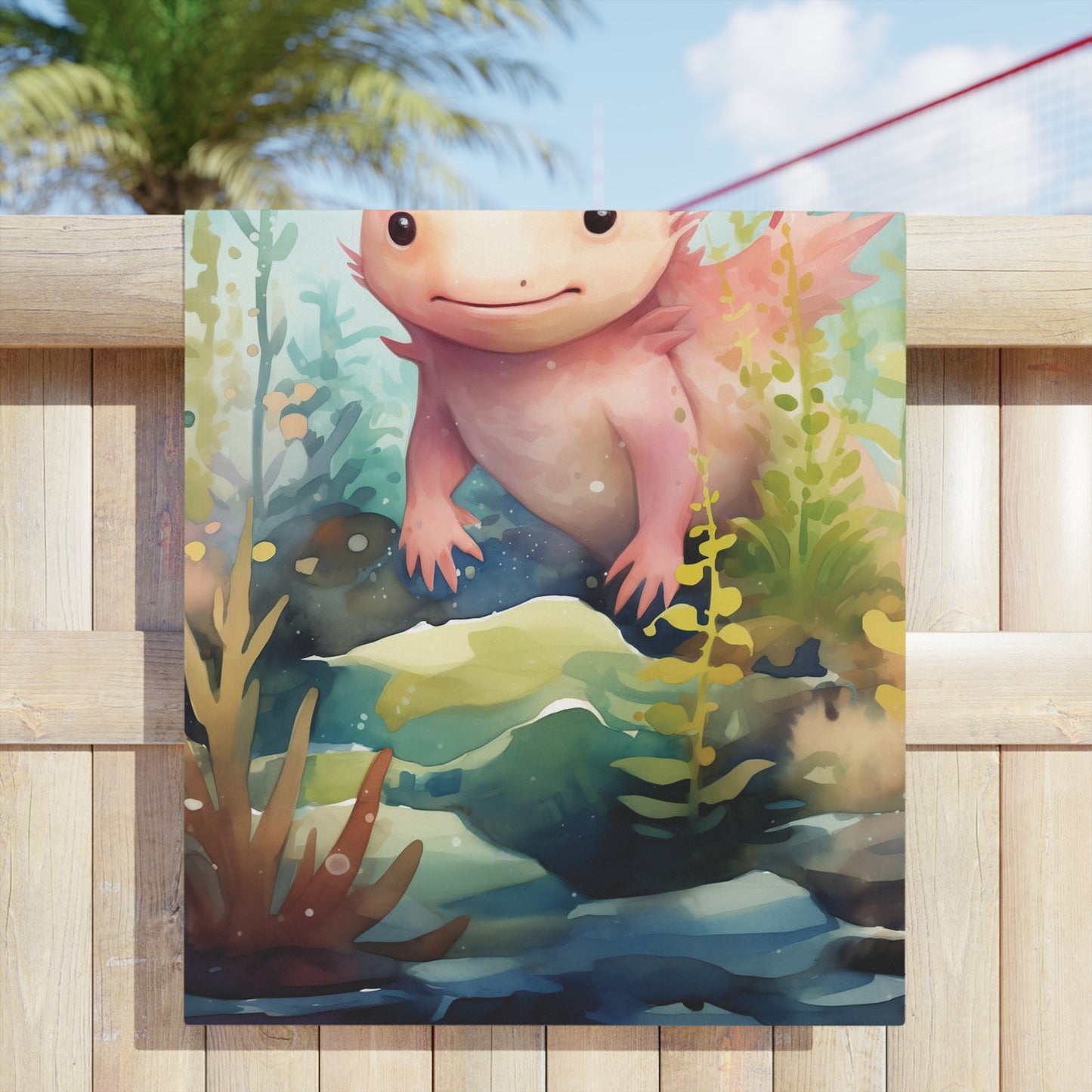 Axolotl #1 Personalised Beach Towels Australian