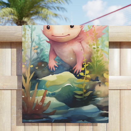 Axolotl #1 Personalised Beach Towels Australian