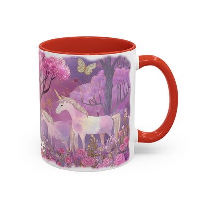 Unicorn Personalized Accent Mugs, 11oz