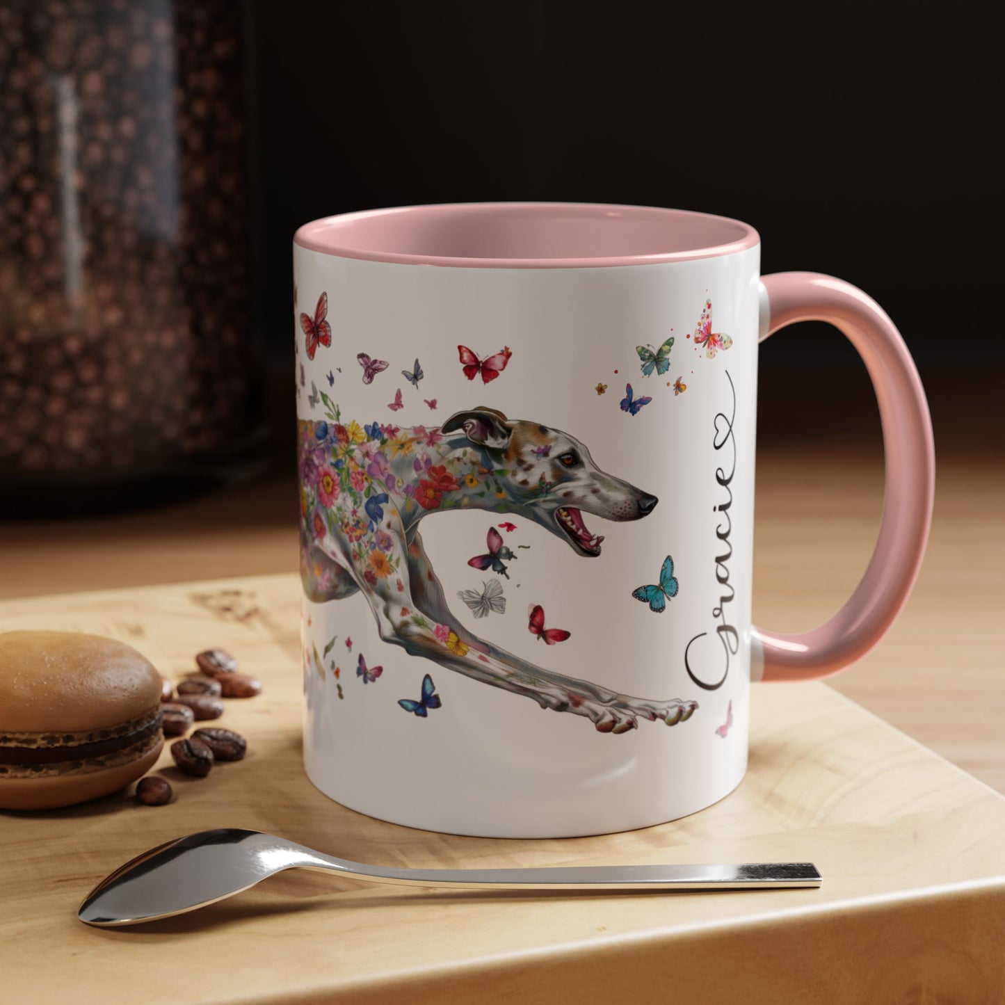 Greyhound #5 Personalized Accent Mugs, 11oz