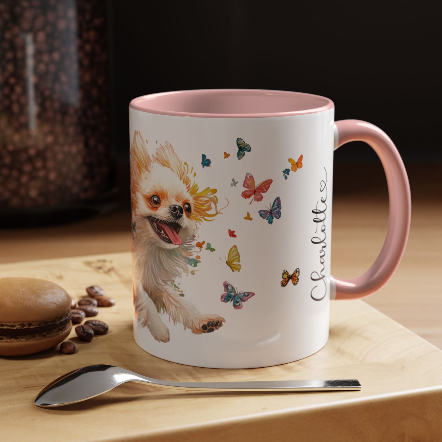 Peekingese #3 Personalized Accent Mugs, 11oz