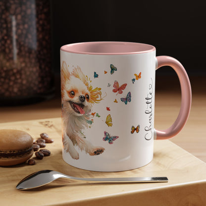 Peekingese #3 Personalized Accent Mugs, 11oz