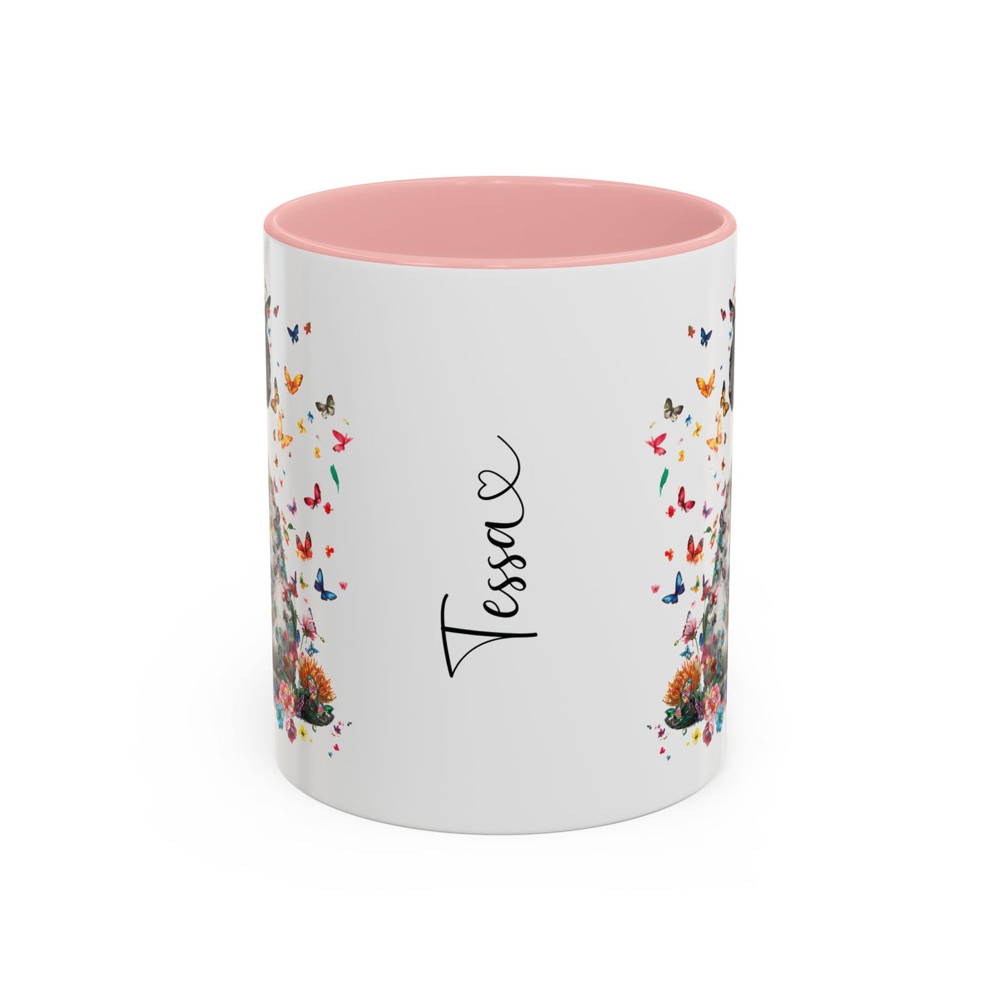 Siamese Cat Personalized Accent Mugs, 11oz