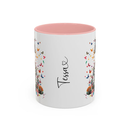 Siamese Cat Personalized Accent Mugs, 11oz