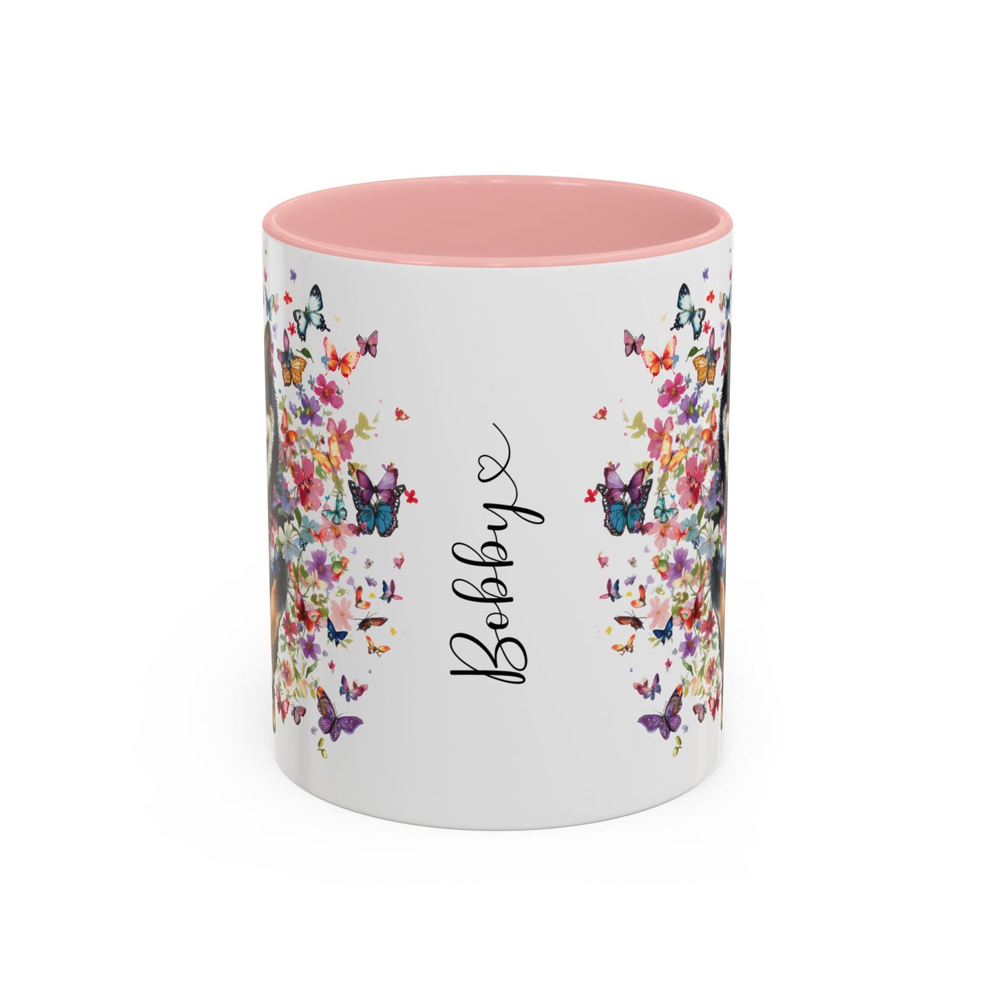 Shiba Inu #3 Personalized Accent Mugs, 11oz