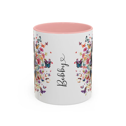 Shiba Inu #3 Personalized Accent Mugs, 11oz