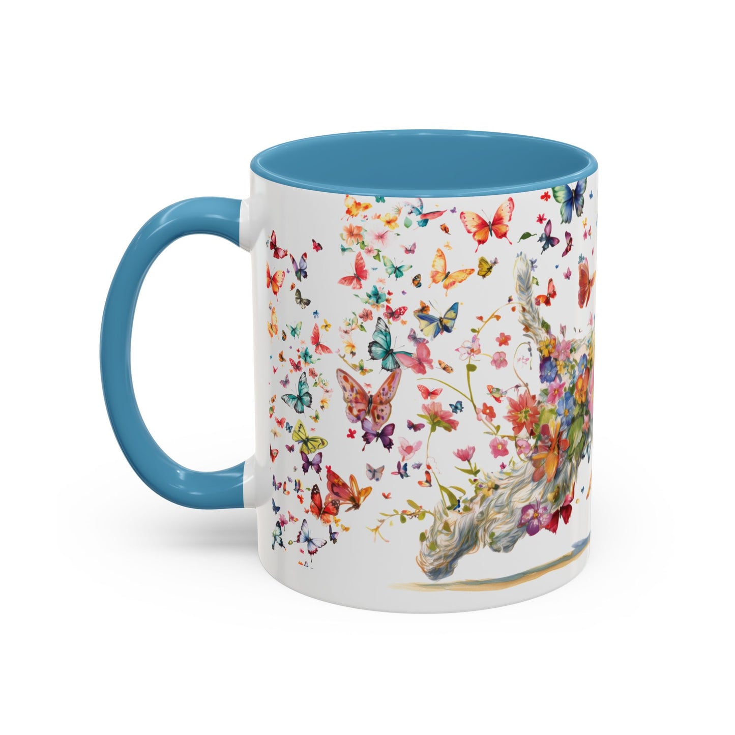 White Schnauzer Personalized Accent Mugs, 11oz