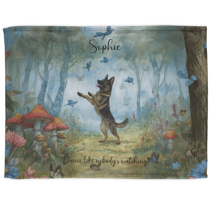 German Shepherd #1 Dancing Mystical Forest Personalised Blanket