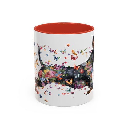 Miniature Pinscher Personalized Accent Mugs, 11oz