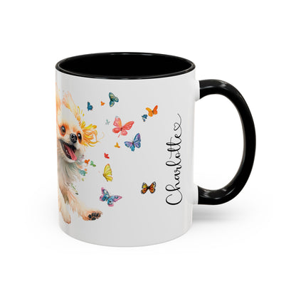 Peekingese #3 Personalized Accent Mugs, 11oz
