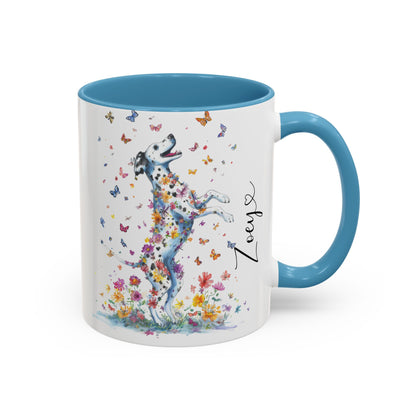 Dalmatian, Dance like nobody's watching, Personalized Accent Mugs, 11oz