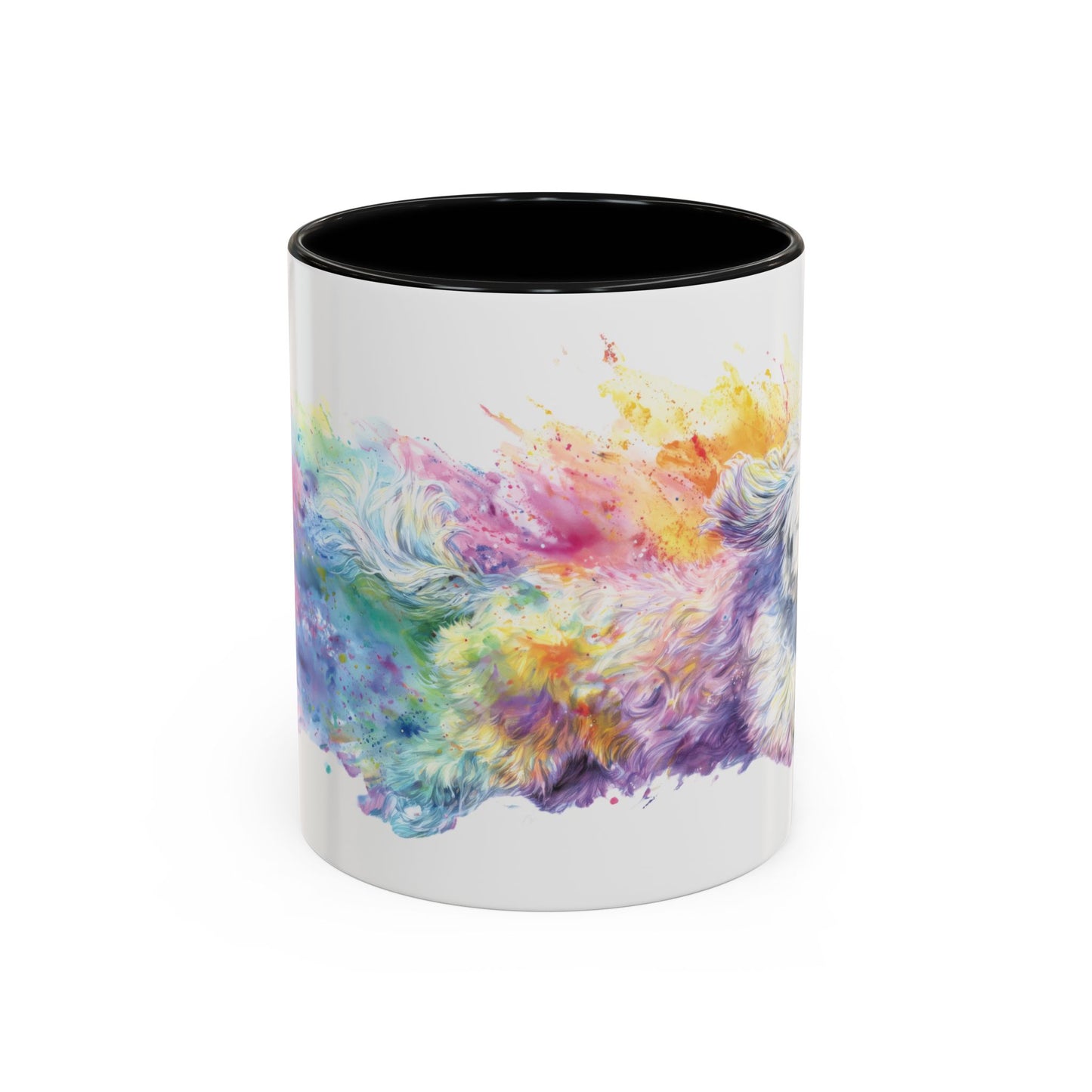 Shih Tzu Colourful Personalised Accent Mugs, 11oz