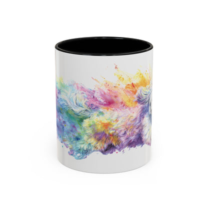 Shih Tzu Colourful Personalised Accent Mugs, 11oz