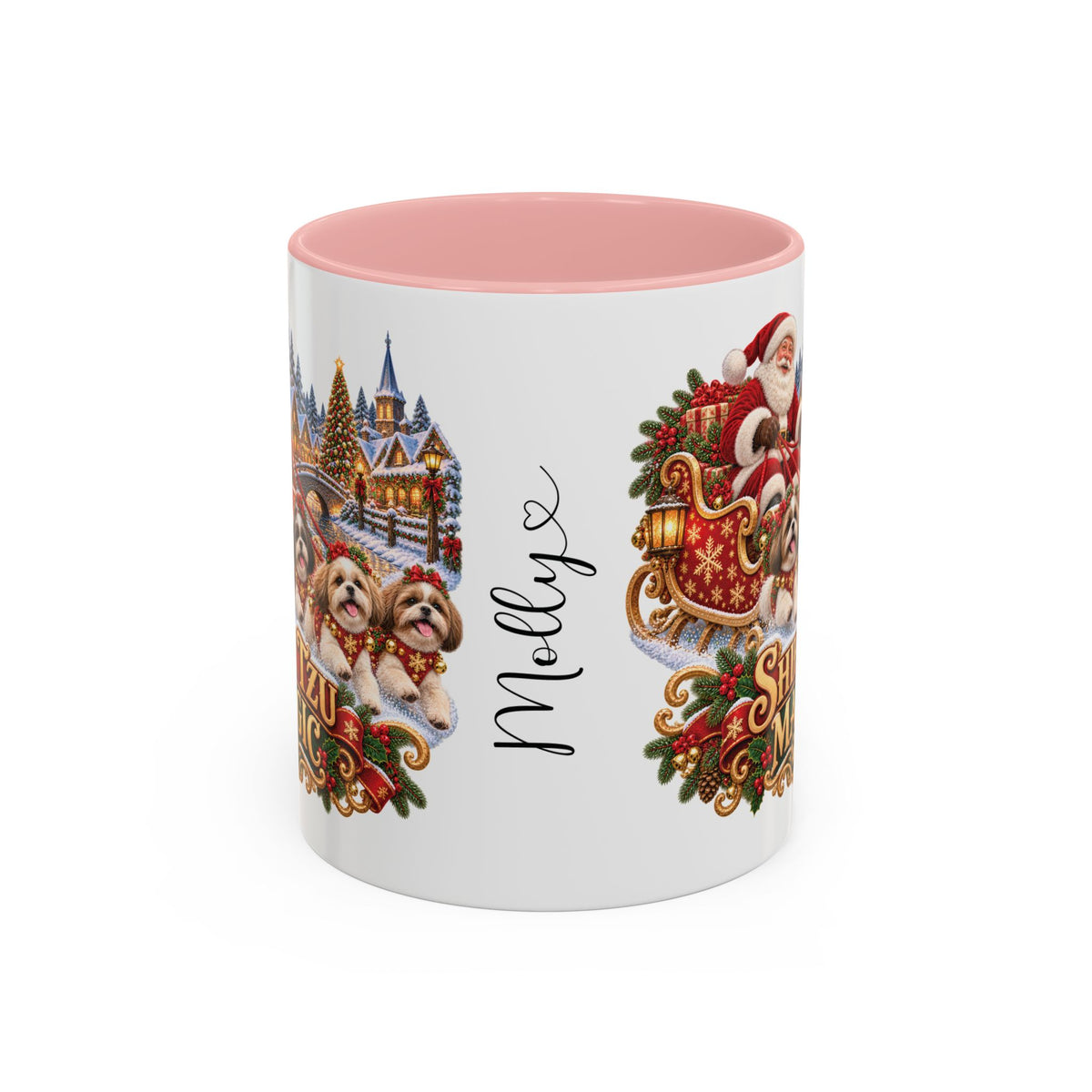 Shih Tzu Magic, personalised accent colour 11oz mug