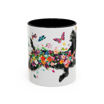 Black Shih Tzu Personalized Accent Mugs, 11oz