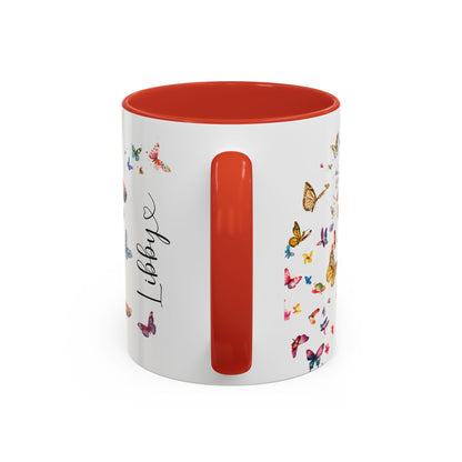 Red Heeler (Cattle dog) Personalized Accent Mugs, 11oz