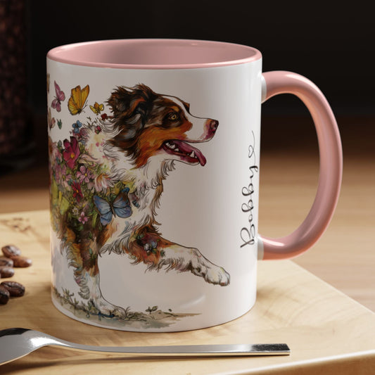 Australian Shepherd (Docked) #2 Personalized Accent Mugs, 11oz