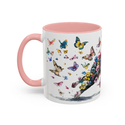 Boston Terrier #2 Personalized Accent Mugs, 11oz