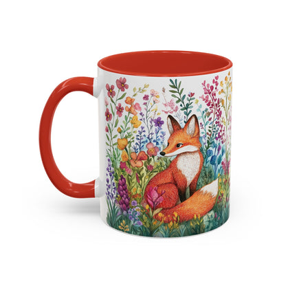 Fox #3 Personalized Accent Mugs, 11oz