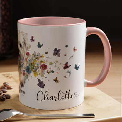 Maltipoo Personalized Accent Mugs, 11oz