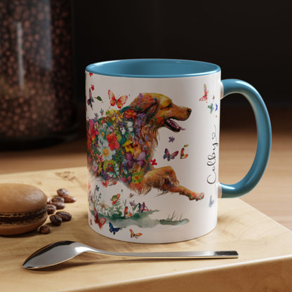 Hovawart #1 Colorful Accent Mugs, 11oz