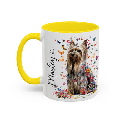 Silky Terrier #2 Personalized Accent Mugs, 11oz