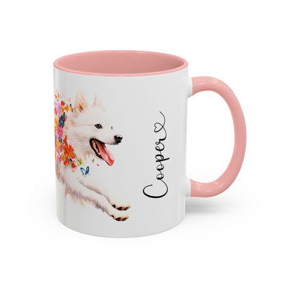 American Eskimo Personalized Accent Mugs, 11oz