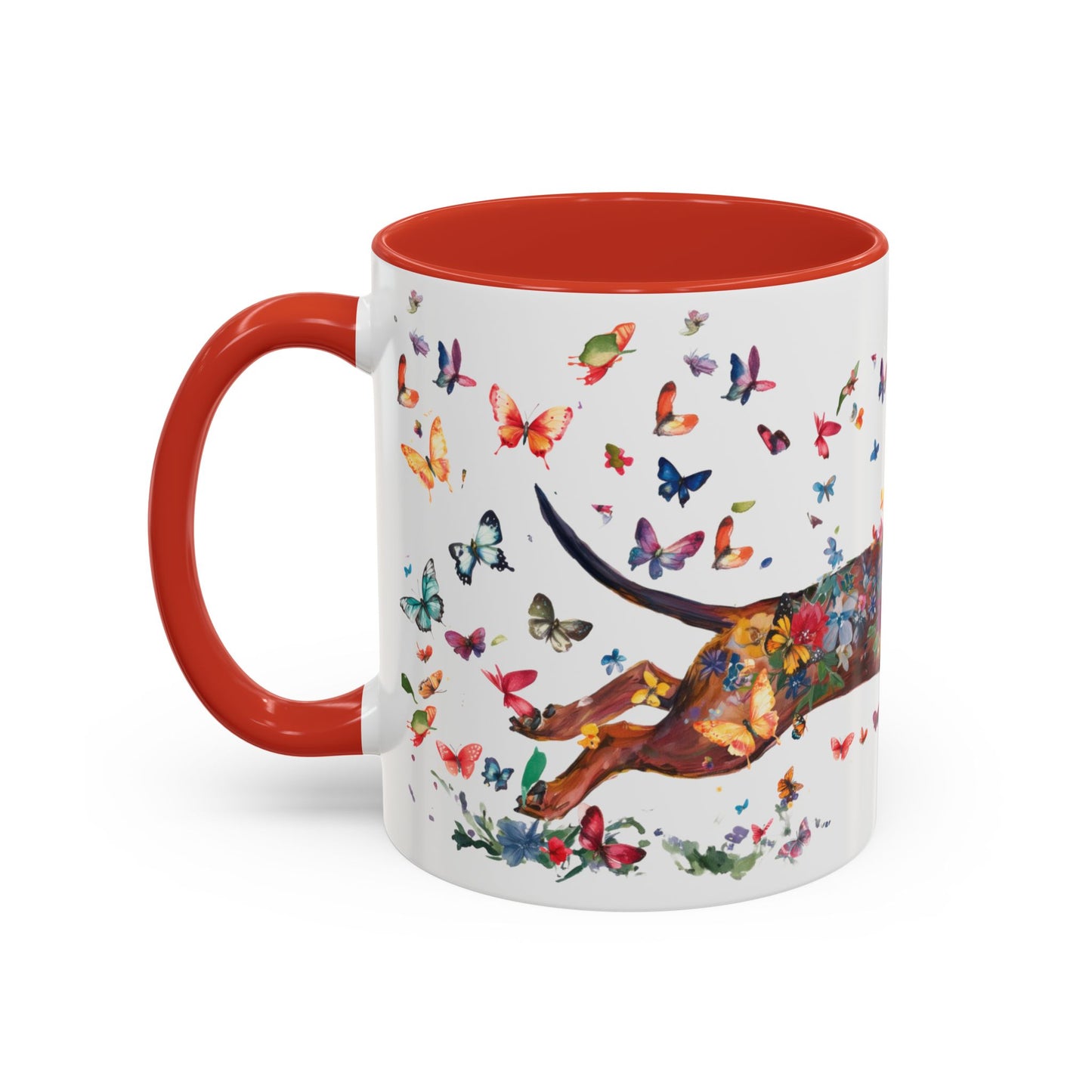 Dachshund #5 Personalized Accent Mugs, 11oz
