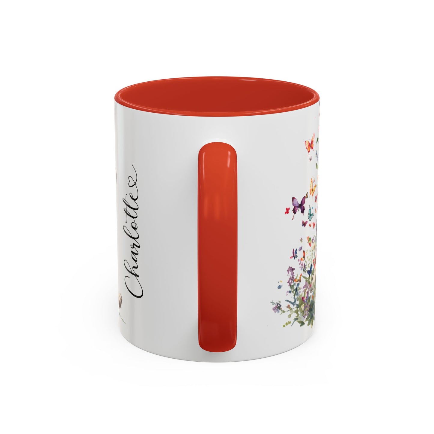Cream Golden Retriever Personalized Accent Mugs, 11oz