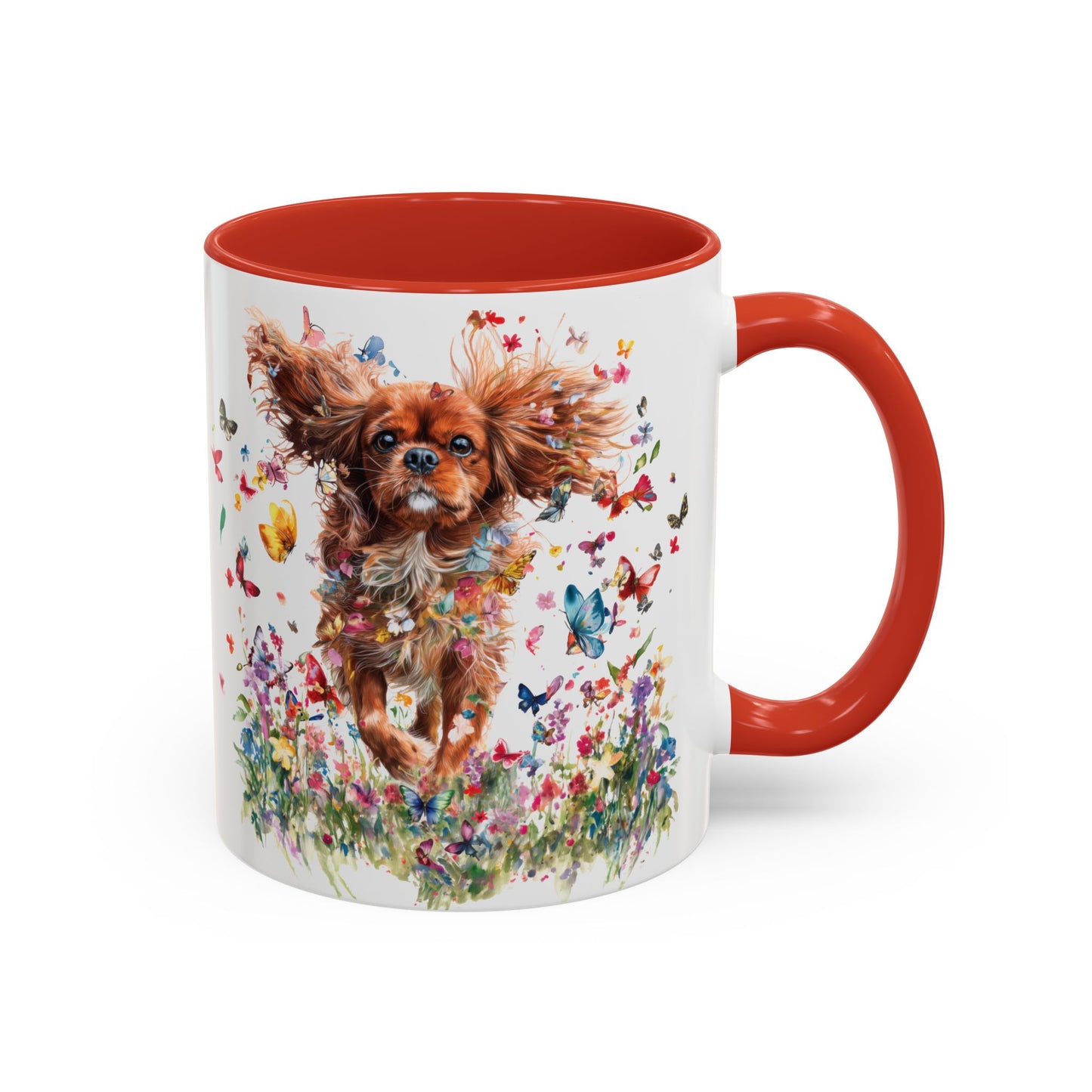 Ruby Cavalier King Charles Spaniel  Personalized Accent Mugs, 11oz