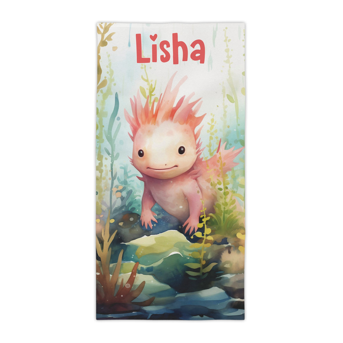 Axolotl #1 Personalised Beach Towels Australian