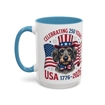 Dachshund #2 - 250th Celebration Personalised  Accent Mugs, 11oz & 15oz