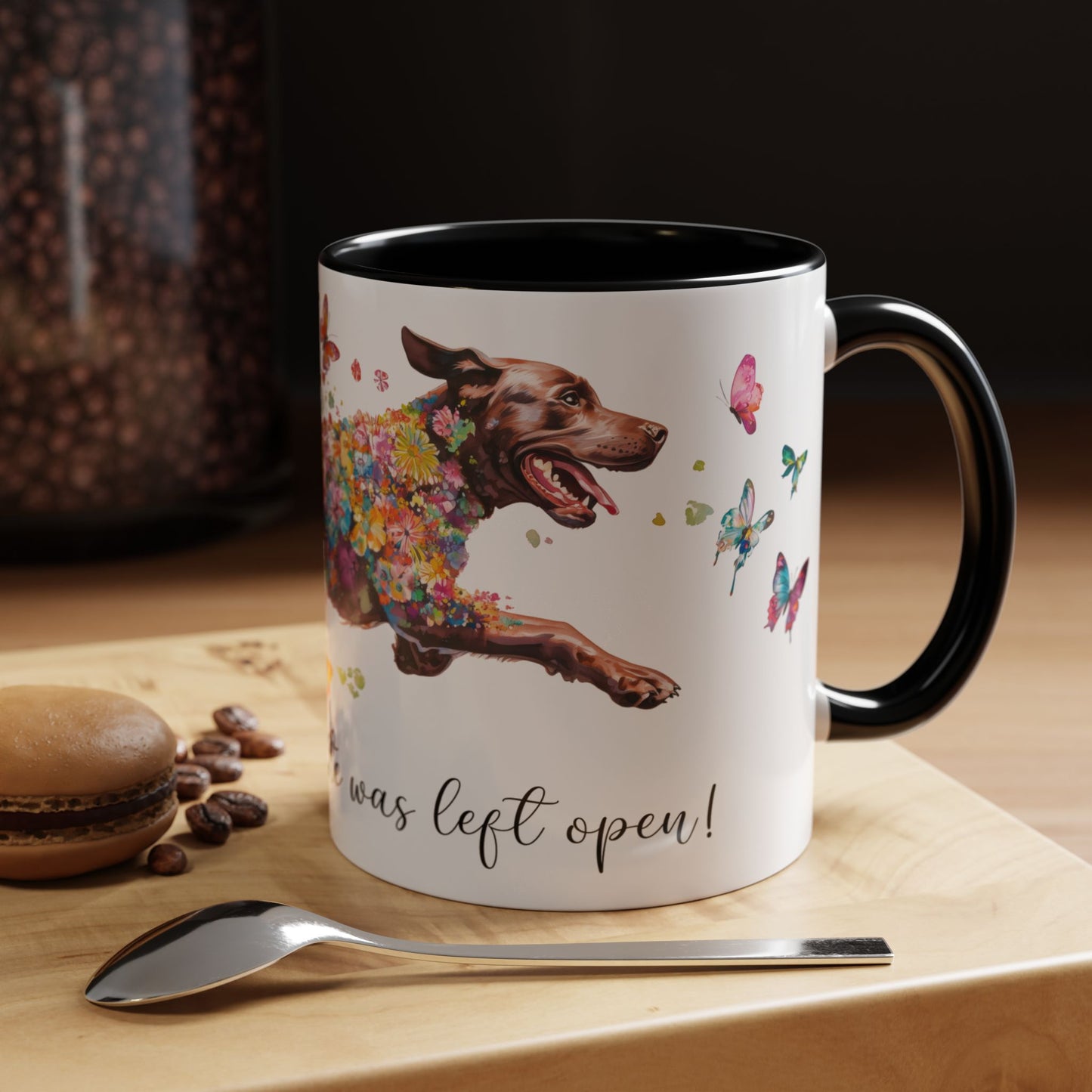 Labrador #1 “Live like the gate was left open" Accent Mugs, 11oz