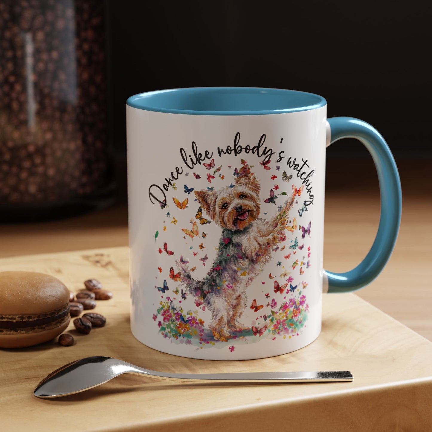 Yorkshire Terrier, Dance like nobody's watching 11oz  Accent Mugs