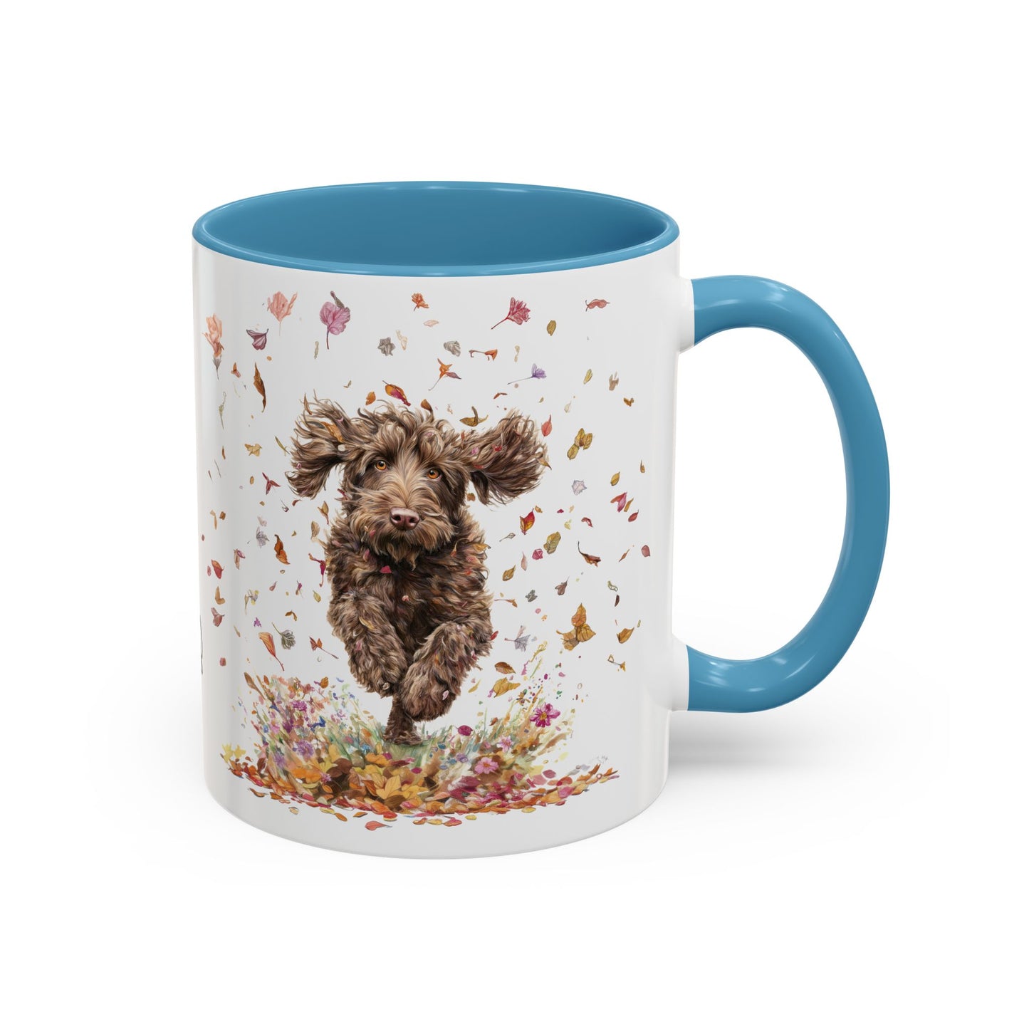 Labradoodle #5 Autumn/Fall, Personalized Accent Mugs, 11oz