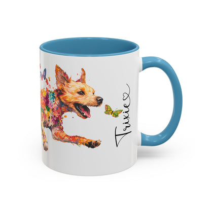 Border Terrier #2 Personalized Accent Mugs, 11oz