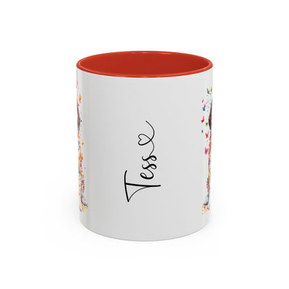 Saint Bernard Personalized Colorful Accent Mugs, 11oz