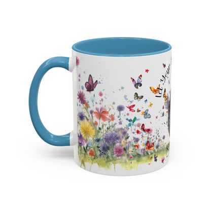 Schipperke Let your spirit run free Personalized Accent Mugs, 11oz