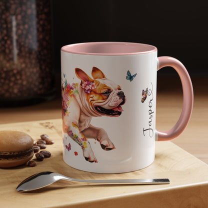 British/English Bulldog Personalized Accent Mugs, 11oz