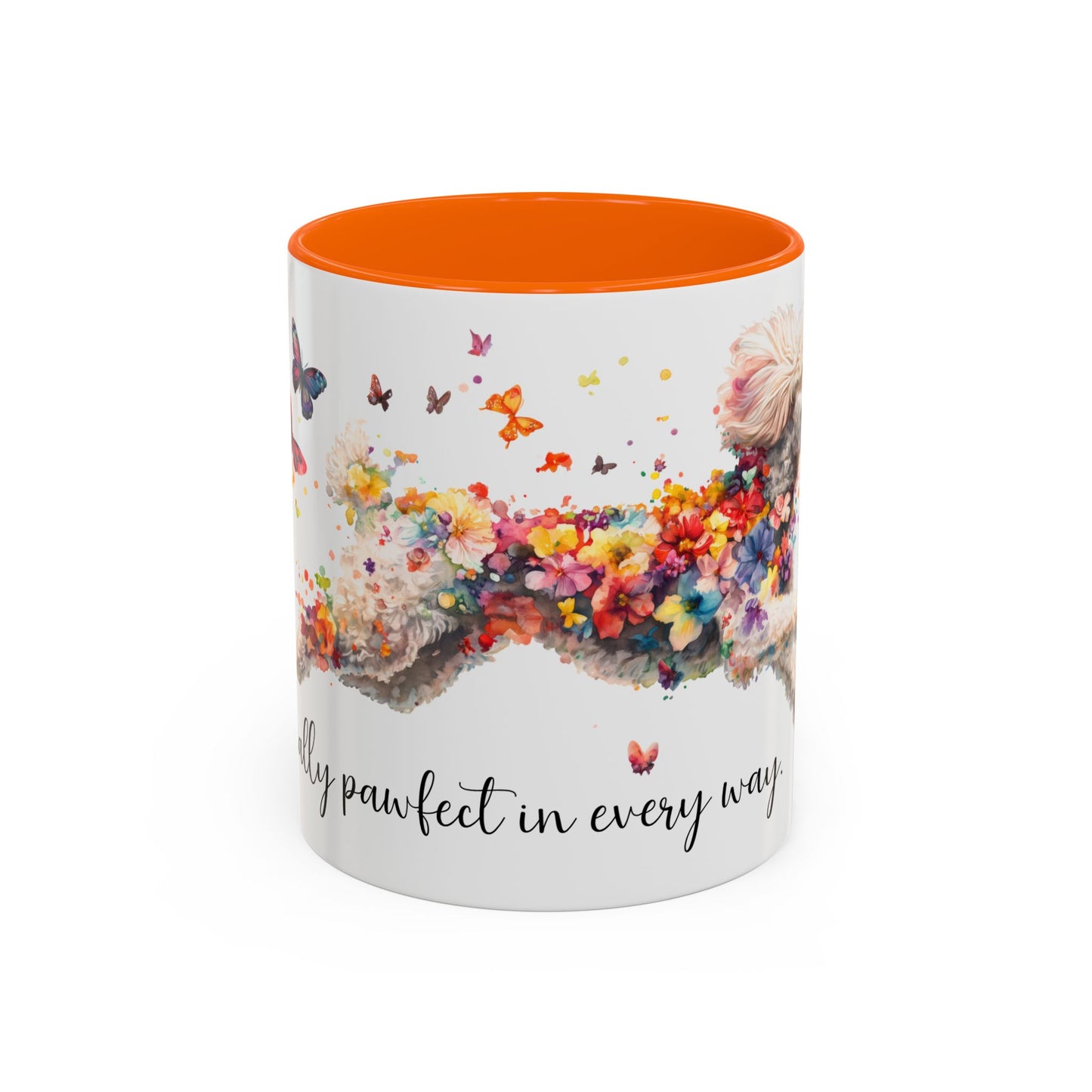 Poodle #1 - Practically Pawfect in every way. Personalised Colorful Accent Mugs, 11oz