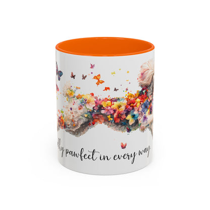 Poodle #1 - Practically Pawfect in every way. Personalised Colorful Accent Mugs, 11oz