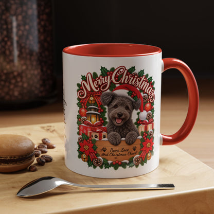 Pumi #2 Merry Christmas, personalised accent colour 11oz mug