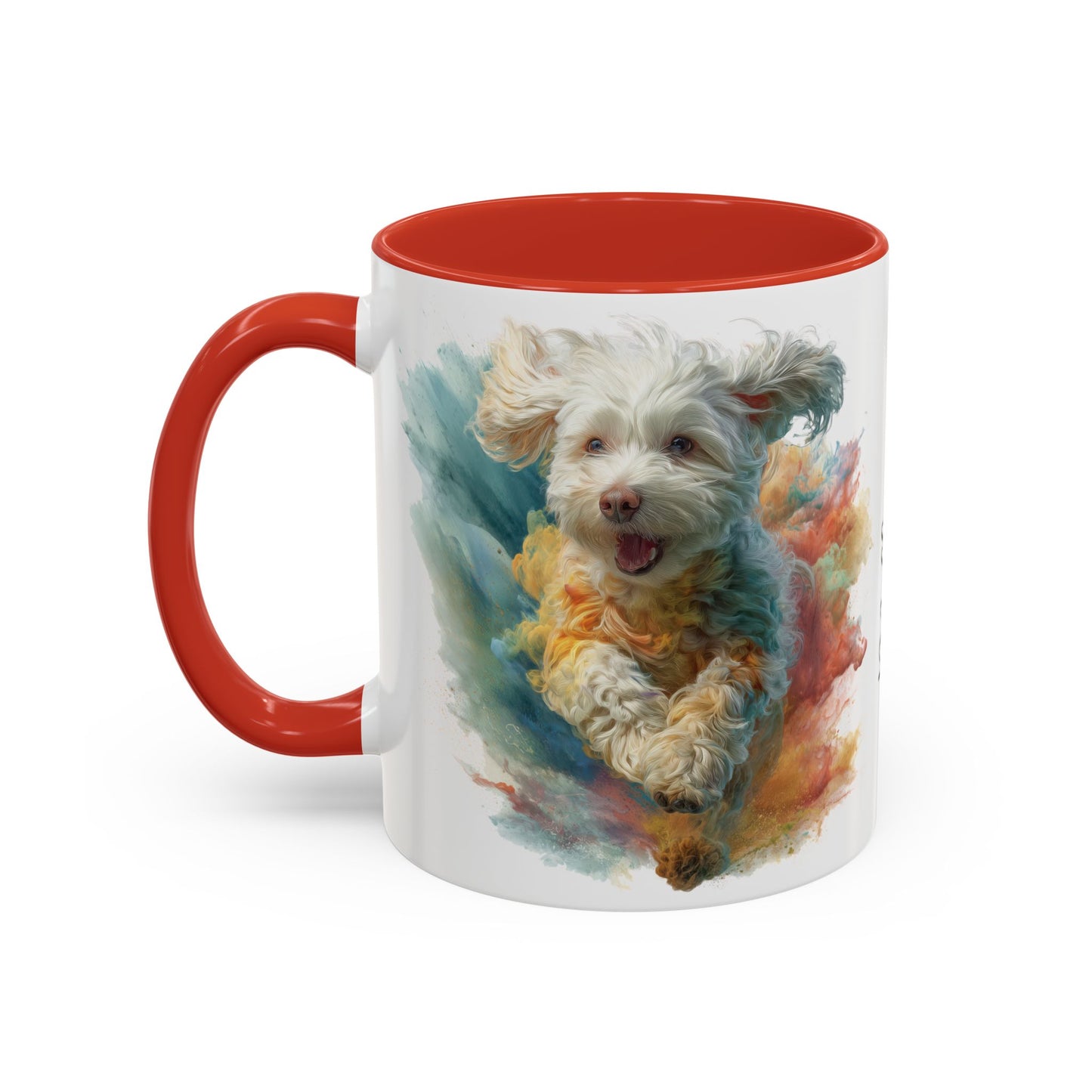 Mini Doodle Paint Colourful Personalised Accent Mugs, 11oz