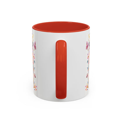 Shiba Inu Personalized Colorful Accent Mugs, 11oz