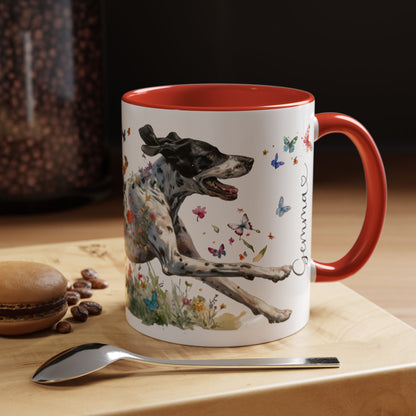 English Pointer #1  Personalized Accent Mugs, 11oz