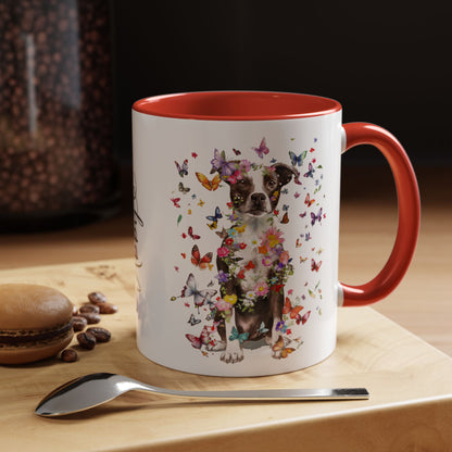 Box Terrier Personalized Colorful Accent Mugs, 11oz